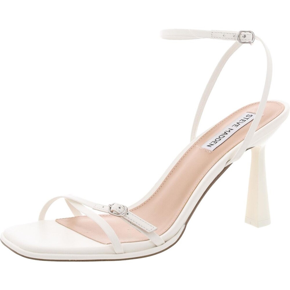 Steve Madden Women Zarya Ankle Strap High Heel Sandals Size US 10M White